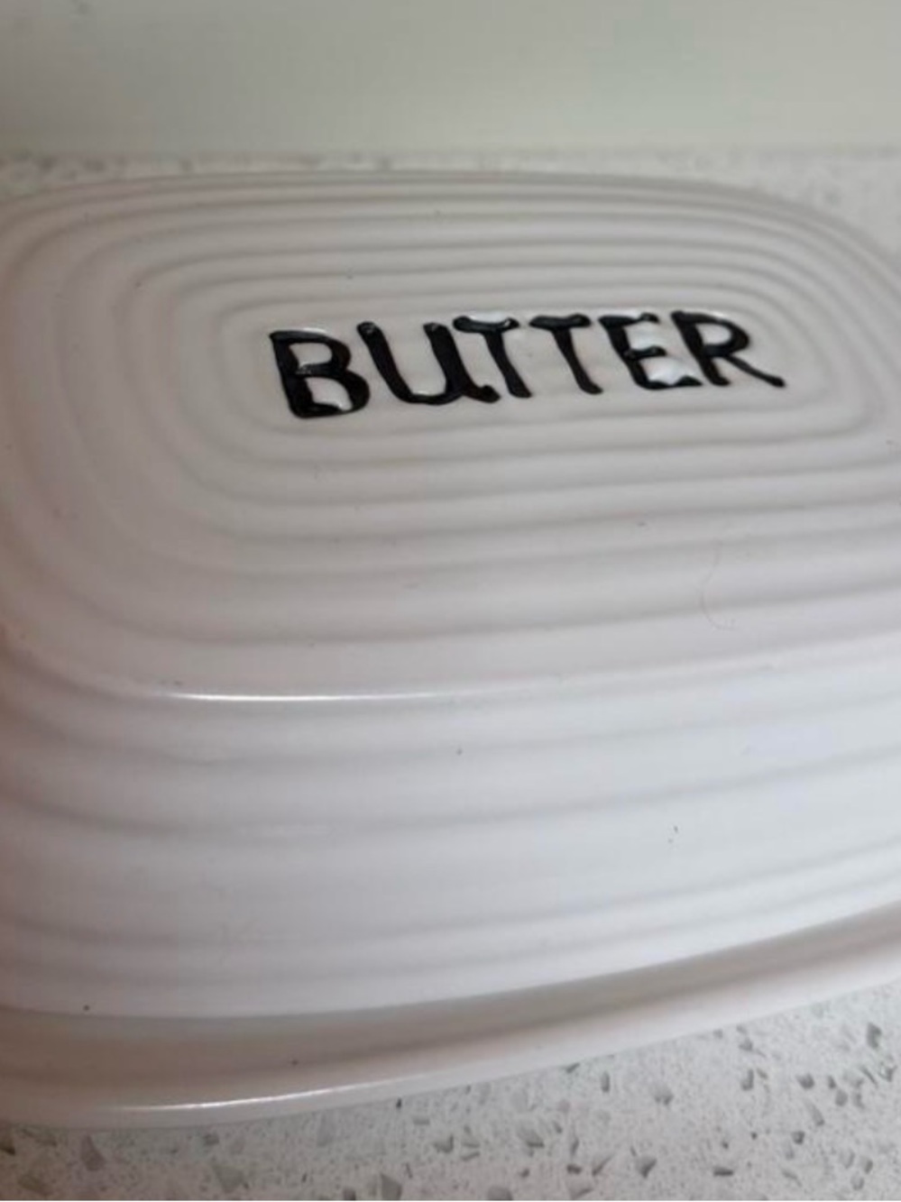 Ceramic Butter Dish - White